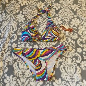 Pastel swirl bikini